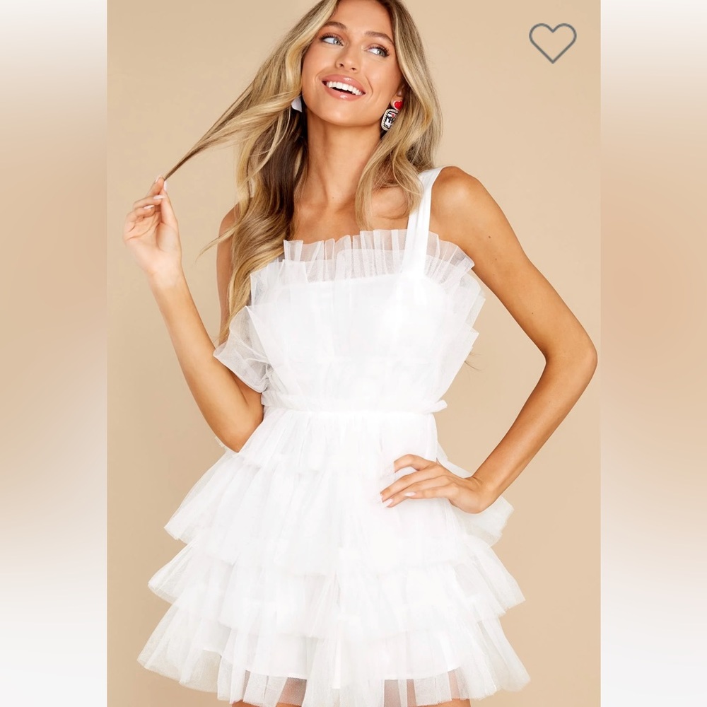 White tulle dress
